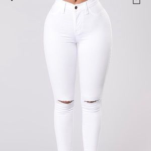 Fashion nova white jeans